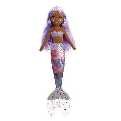 Aurora Large Purple Sea Sparkles Cheekys 18" Heart Enchanting Stuffed Doll