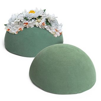 Round Floral Foam Half Balls For Flowers And Diy Crafts (7.8 in 2 Pack)