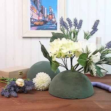 Round Floral Foam Half Balls For Flowers And Diy Crafts (7.8 In, 2 Pack)