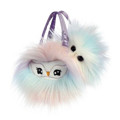 Aurora Small Multicolor Fancy Pals 5.5" Lilac Owl Fashionable Stuffed Animal
