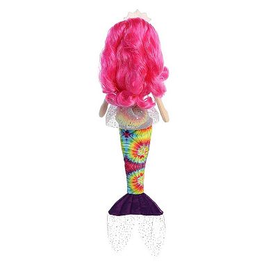 Aurora Large Multicolor Sea Sparkles Tie Dye Sparkles 18" Melody Enchanting Stuffed Doll