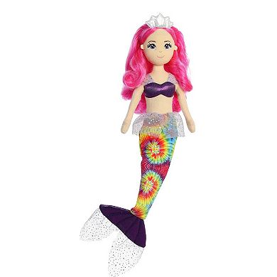 Aurora Large Multicolor Sea Sparkles Tie Dye Sparkles 18" Melody Enchanting Stuffed Doll