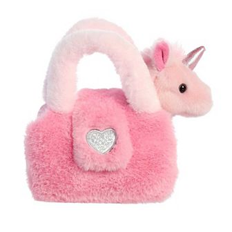 Aurora Small Pink Fancy Pals 6" Plushy Pink Fashionable Stuffed Animal