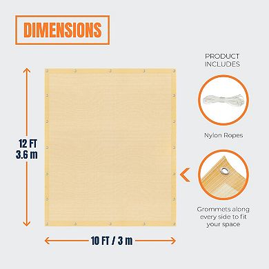 Mekkapro Ultimate Protection Sunshade - Uv Blocking Shade Sail For Outdoor Patio, Garden, Balcony