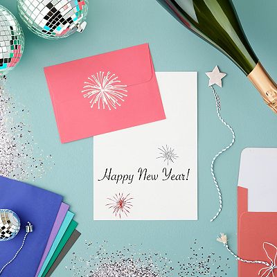 100-Pack Colored A7 Envelopes - 5x7 Mailing Envelopes For Invitations & Greeting Cards