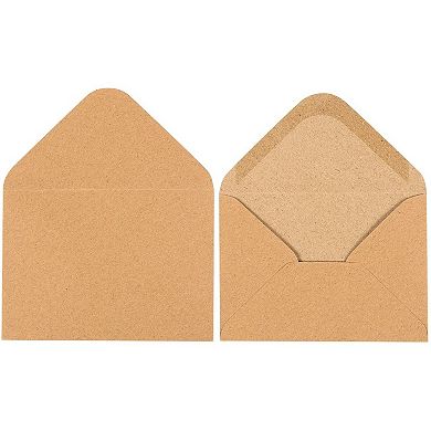 100-count A1 Kraft Paper Invitation Envelopes For Wedding, Party, 3 5/8 X 5 1/8"
