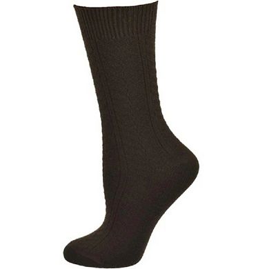 Medium Weight Women's Crew Socks in 3 Pair Pack With Chevron Pattern