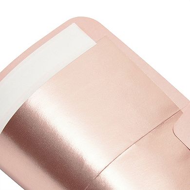 50 Pack Pink Envelopes 5x7 For Mailing, A7 For Invitations With Rose Gold Foil