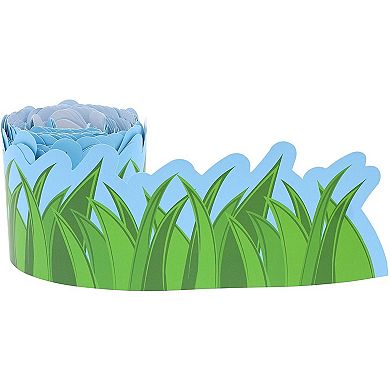12 Pack Grass Bulletin Board Trim Strips, Spring Classroom Decor, 3 In X 36 Ft