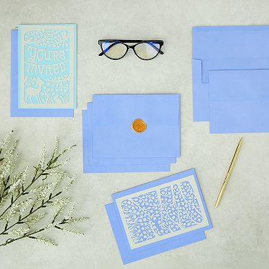96 Pack Light Blue 5x7 Envelopes For Invitations, A7 Size For Greeting Cards