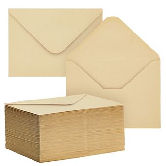 100 Pack Kraft Envelopes for Invitations, Wedding, Birthday, Graduation