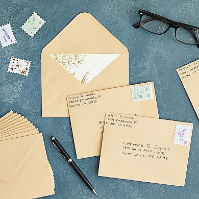 100 Pack Kraft Envelopes for Invitations, Wedding, Birthday, Graduation