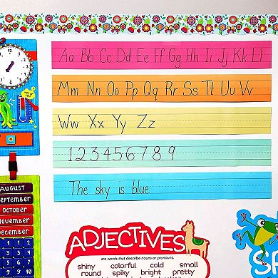 100-pack Lined Colored Sentence Strips For Classroom And Boards, 5 Colors