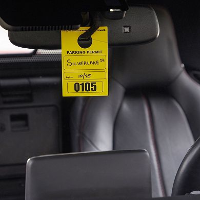 500-pack Parking Hang Tags, Numbered Parking Passes For Cars, 3.15 X 4.75"