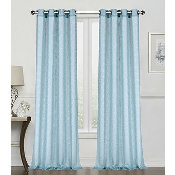Goodgram Whittier Metallic Sparkle Semi Sheer Grommet Curtain Panels