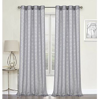 Goodgram Whittier Metallic Sparkle Semi Sheer Grommet Curtain Panels