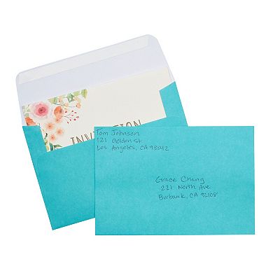 100 Pack A6 Colored Envelopes For 4x6 Invitations, Self-adhesive, 7 Colors