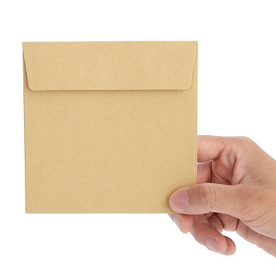 100-pack Kraft Paper Brown 5.5" X 5.5" Square Flap Envelopes For Invites Notes