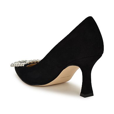 Nine West Jaquee Women's Buckle Toe Embellished Dress Pumps