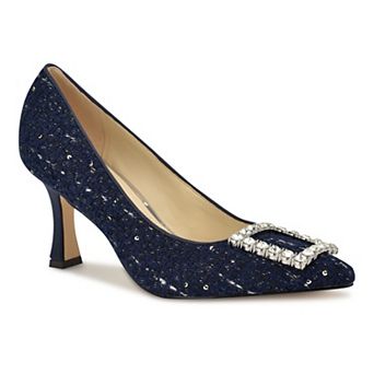 Nine West Jaquee Women's Buckle Toe Embellished Dress Pumps