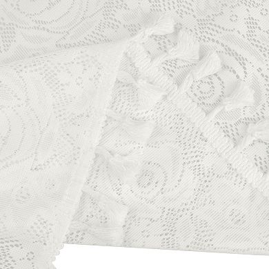 Rectangle Tablecloth Table Cloth With Tassels Wrinkle Free Table Cover Kitchen Dinner Party 53"x87"