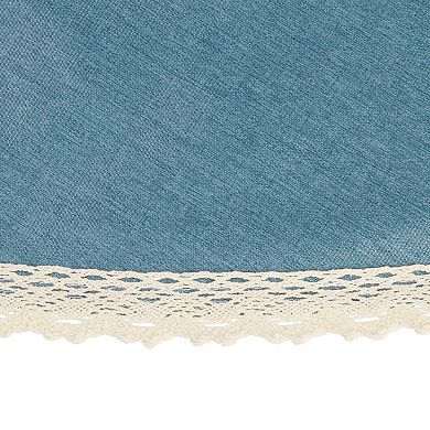 1 Pack Round Tablecloth Water-proof Lace Tpu Table Cover For Kitchen 55"x55"