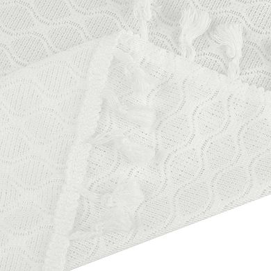 Rectangle Tablecloth Table Cloth With Tassels Wrinkle Free Table Cover Kitchen Dinner Party 53"x79"