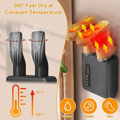 Portable Shoe Dryer And Warmer Deodorizer With 3 Timer Settings
