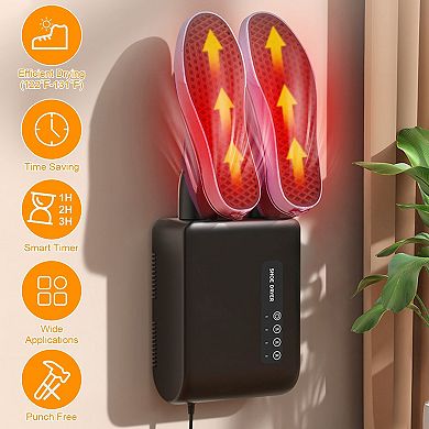 Portable Shoe Dryer And Warmer Deodorizer With 3 Timer Settings