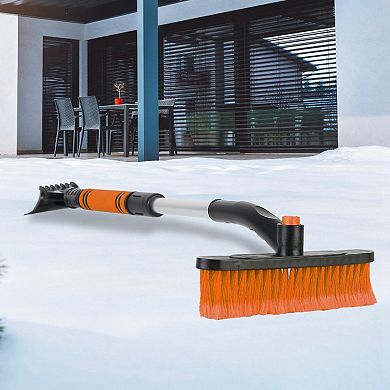 Extendable 3-in-1 Windshield Ice Scraper And Snow Removal Kit For Cars