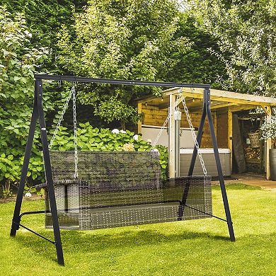 Outsunny Swing Stand, Meta Swing Frame, 528 Lbs Weight Capacity