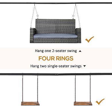 Outsunny Swing Stand, Meta Swing Frame, 528 Lbs Weight Capacity