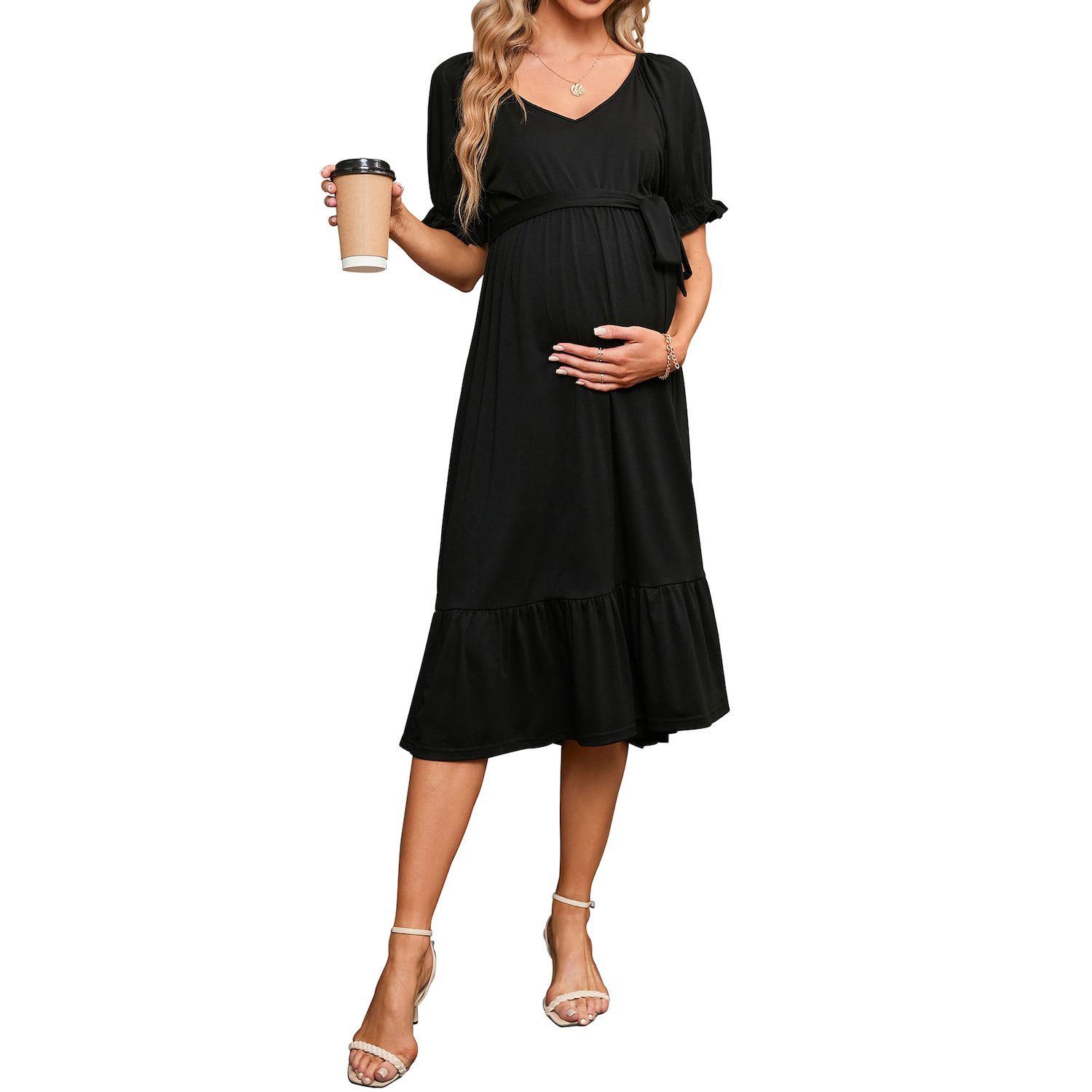 black maternity dress