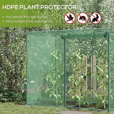 Outsunny 6 x 3ft Crop Cage, Double Doors Plant Protection Tent
