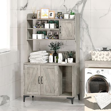 Litter Box Furniture,Hidden Cat Box Enclosure with Shelf Storage