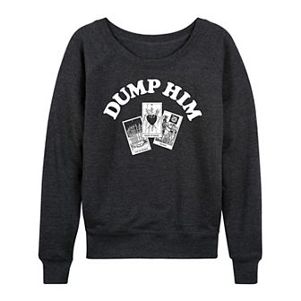 Women's Dump Him Tarot French Terry Long Sleeve Tee
