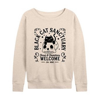 Women's Black Cat Sanctuary French Terry Long Sleeve Tee