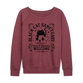 Women's Black Cat Sanctuary French Terry Long Sleeve Tee