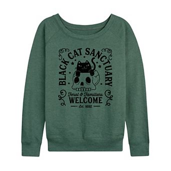 Women's Black Cat Sanctuary French Terry Long Sleeve Tee