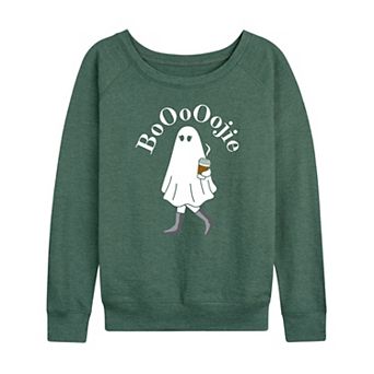 Women's Boojie Ghost Halloween French Terry Long Sleeve Tee