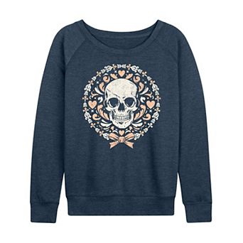 Women's Coquette Skull French Terry Long Sleeve Tee