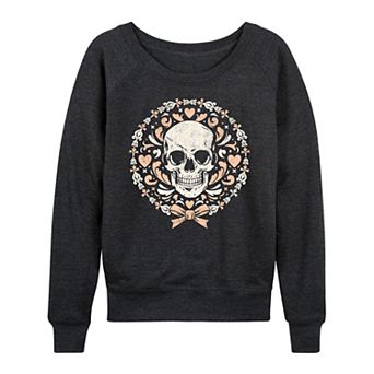 Women's Coquette Skull French Terry Long Sleeve Tee