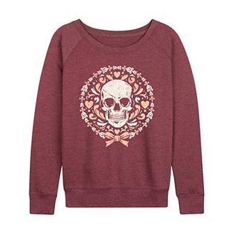 Women's Coquette Skull French Terry Long Sleeve Tee