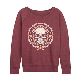 Women's Coquette Skull French Terry Long Sleeve Tee