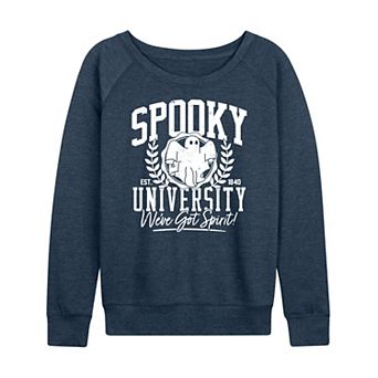 Women's Spooky University Halloween French Terry Long Sleeve Tee