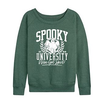 Women's Spooky University Halloween French Terry Long Sleeve Tee