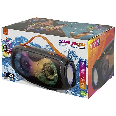 iLive IPX4 Splash Wireless Bluetooth Water Resistant Speaker with LED Lights