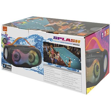iLive IPX4 Splash Wireless Bluetooth Water Resistant Speaker with LED Lights