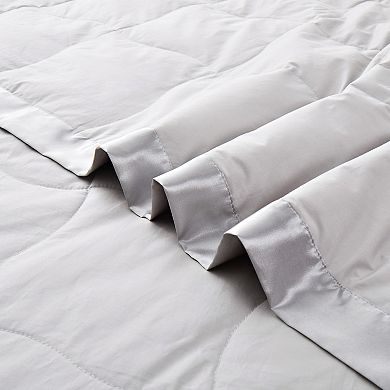 Unikome Breathable Cotton Blanket Lightweight Feather Down Blanket, Bed Blanket With Satin Trim