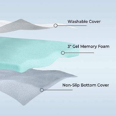 Unikome 3 Inch Gel Infused Memory Foam Mattress Topper